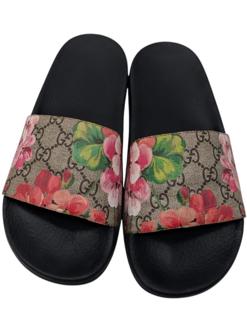 Gucci GG Web Supreme Bloom Floral Slide Sandals Size EU 38 - Picture 2 of 15